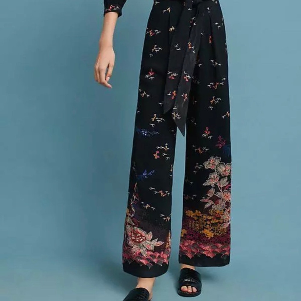 ❤️SOLD❤️ Feather + Bone Nara Jumpsuit Anthro - Picture 4 of 4